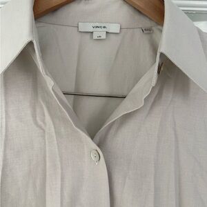 Vince Men's Light Beige Button Down Shirt